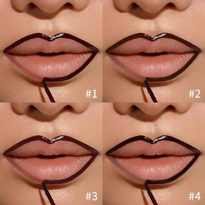 BackupMyFilesNow.com Magic Peel Off Lip Liner Pencil in Cool Cocoa, matte finish, waterproof, long-lasting, smudge-proof, transfer-proof.