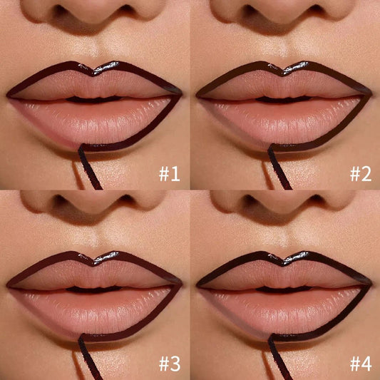 BackupMyFilesNow.com Magic Peel Off Lip Liner Pencil in Cool Cocoa, matte finish, waterproof, long-lasting, smudge-proof, transfer-proof.