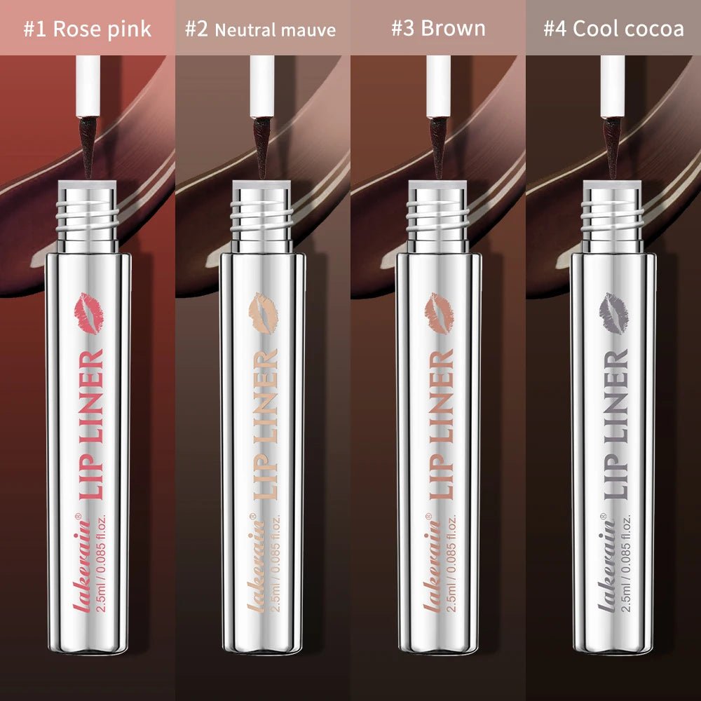 BackupMyFilesNow.com Magic Peel Off Lip Cosmetic Matte Lip Liner Pencil in Cool Cocoa, waterproof, long-lasting, smudge-proof, peel-off stain