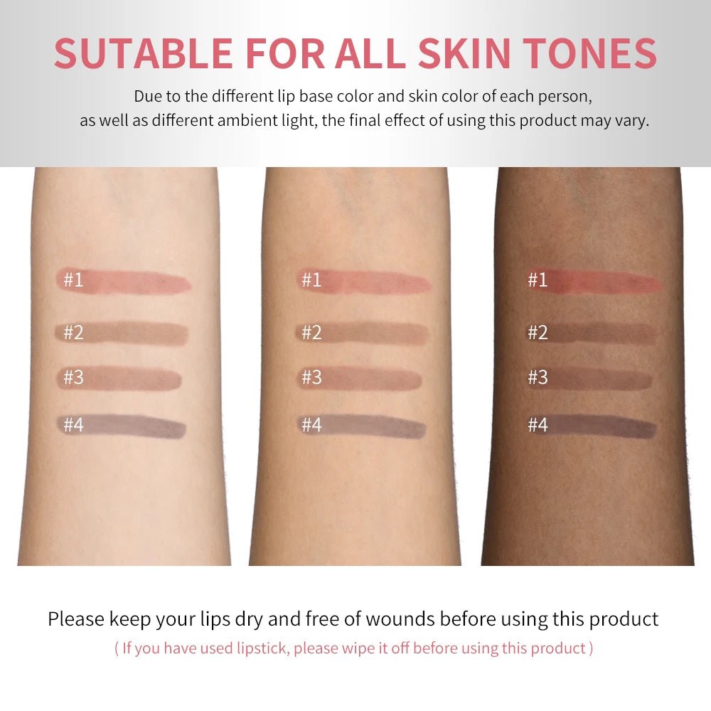 Matte lip liner pencil in cool cocoa shade, long-lasting, waterproof, smudge-proof, peel-off lip stain from BackupMyFilesNow.com