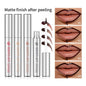 BackupMyFilesNow.com Magic Peel Off Lip Cosmetic Matte Lip Liner Pencil in Cool Cocoa, long-lasting, waterproof, smudge-proof, peel-off stain