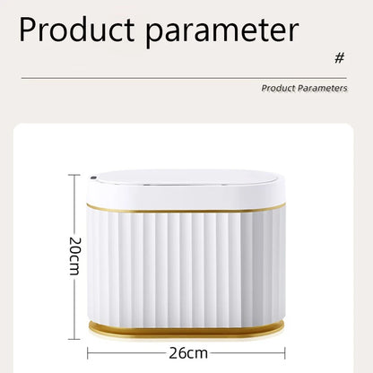 Small 4L smart sensor trash can from BackupMyFilesNow.com, compact desk trash bin with sleek design and sensor lid.