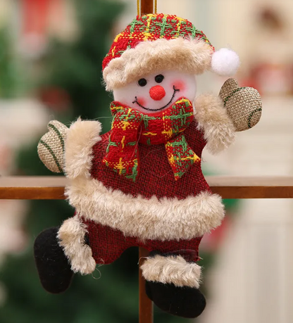Set of four Christmas tree accessories by BACKUPMYFILESNOW.COM®, featuring decorative ornaments and tree embellishments.
