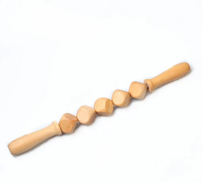 Wooden anti-cellulite hand massage roller set with four different options for targeted skin firming and cellulite reduction.