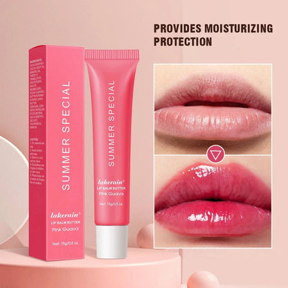 Set of four BackupMyFilesNow.com summer lip balms with moisturizing, mirror lip gloss, vanilla mint, iced coffee cake scents, transparent lip oil