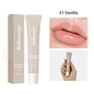 Set of four BackupMyFilesNow.com summer lip balms with moisturizing, mirror lip gloss, vanilla mint, iced coffee cake scents, and transparent lip oil