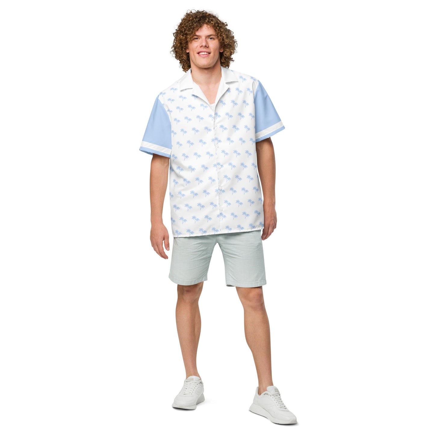 Bright tropical Blizzard Hawaiian shirt with colorful floral and palm tree patterns from BACKUPMYFILESNOW.COM®.