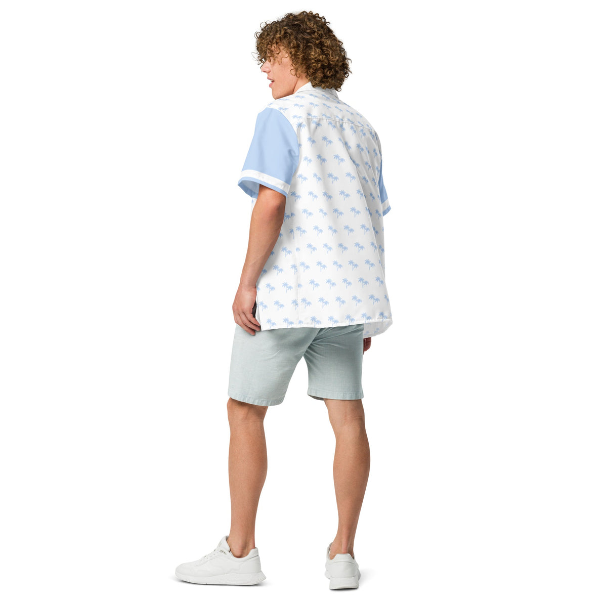 Colorful Tropical Blizzard Hawaiian shirt from BACKUPMYFILESNOW.COM® featuring vibrant floral and palm tree patterns.
