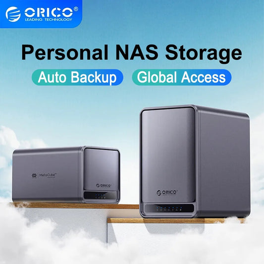 ORICO NAS Storage 2.5-Bay external network storage case for PC, supports remote access, shared data, and RAID.