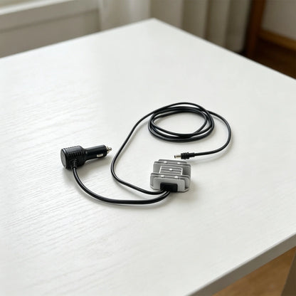 BackupMyFilesNow® Starlink Mini power converter boosts 12V-24V to 30V, 3.5A, shown connected to a compact power supply adapter.