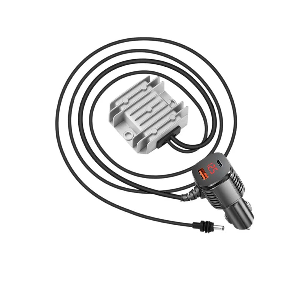 BackupMyFilesNow® Starlink Mini power converter boosts 12V-24V to 30V at 3.5A, with 5-meter cable for power supply accessories.