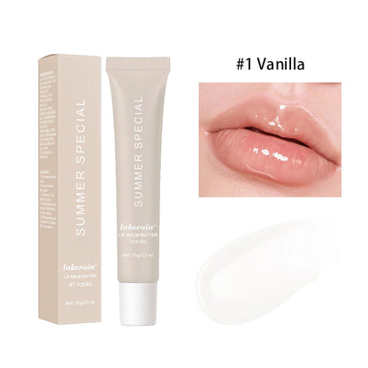 BackupMyFilesNow Summer Lip Balm with vanilla mint and iced coffee cake scent, moisturizing transparent lip gloss and lipstick.