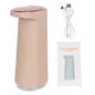 White multifunctional automatic soap dispenser by BackupMyFilesNow.com, contactless sensor-free design for bathroom and kitchen use.