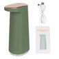 White multifunctional automatic soap dispenser with touchless sensor, suitable for bathrooms and kitchens, no plug required.