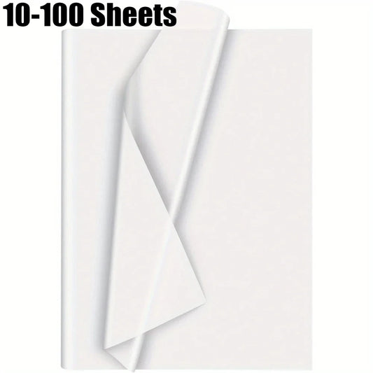 White tissue paper from BackupMyFilesNow.com, 10 to 100 sheets, ideal for gift wrapping, crafts, weddings, festivals, and parties.