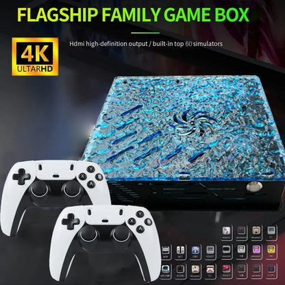 2026 New Retro Video Game Console X10 with wireless controller, 70000 games, 60 emulators for PS2, N64, GameCube, Xbox.