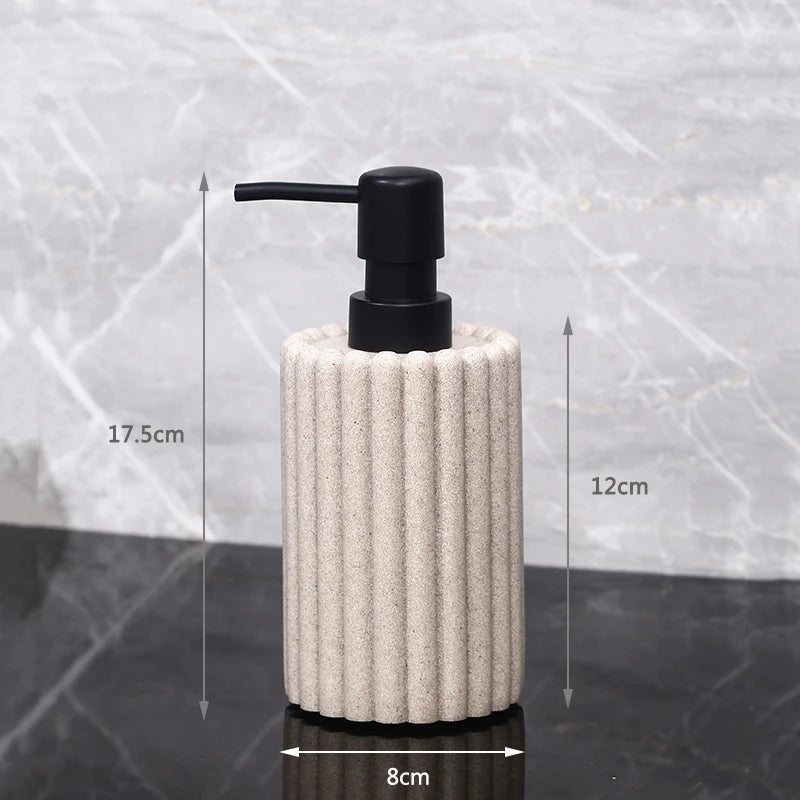 Creative 500ml hand sanitizer bottle and soap dispenser, hotel bathroom accessories with lotion and bath gel for home or stay use.