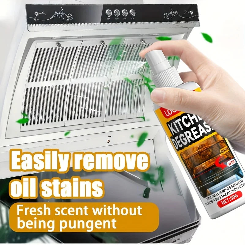 50ML BACKUPMYFILESNOW® kitchen grease cleaner spray for oil stains on range hoods, stoves, ovens, and countertops.