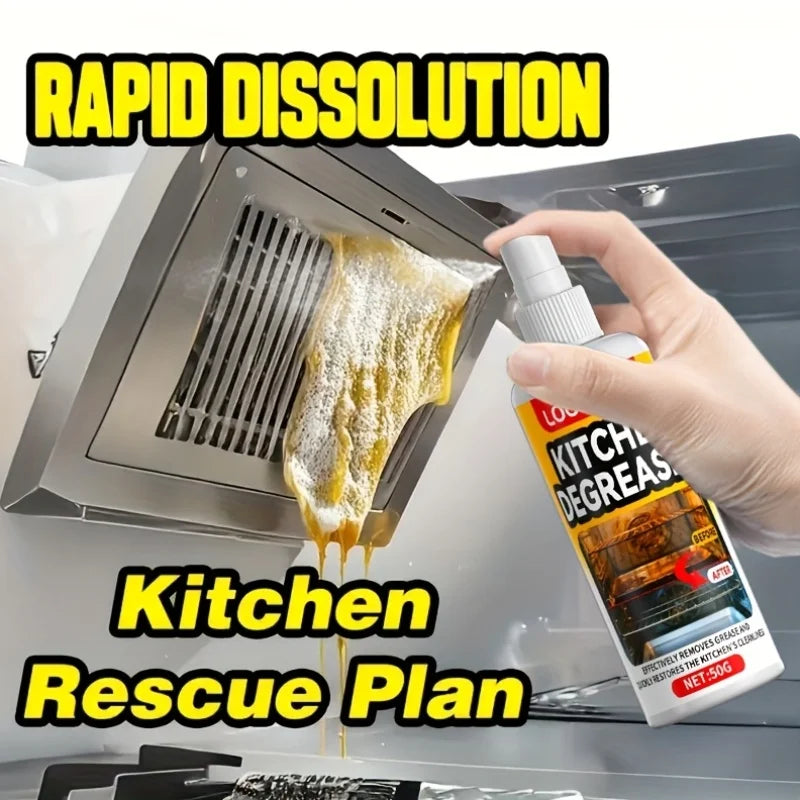 50ML BACKUPMYFILESNOW® kitchen grease cleaner spray, industrial-grade oil stain remover for range hoods, stoves, ovens, and countertops.