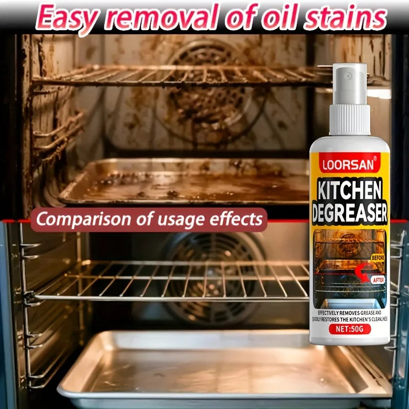 BackUpMyFilesNow 50ML powerful kitchen grease cleaner spray with industrial-grade oil stain remover for range hoods, stoves, and countertops.