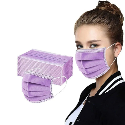 50-pack of disposable 3-ply face masks for women and men with ear loops and anti-PM2.5 filtration from BackupMyFilesNow.com