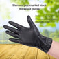 Black Diamond Pattern Nitrile Gloves from BACKUPMYFILESNOW.COM®, 50-pack, showing textured surface and snug fit for hand protection.