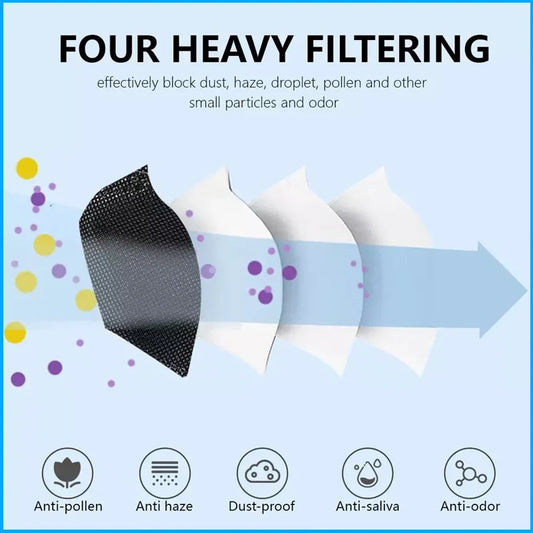 Blue Fish Mask KN95 FFP2 respirator mask for adults, 4-layer face cover with fish design and approved FFP2 protection.