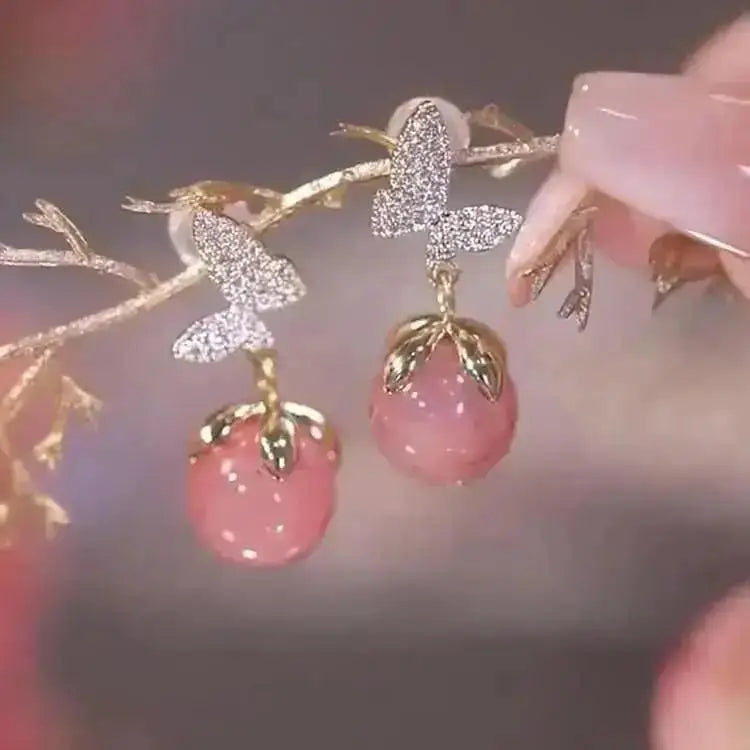 925 silver Korean fashion pearl tassel earrings for women, featuring zircon accents and elegant pearl drops.