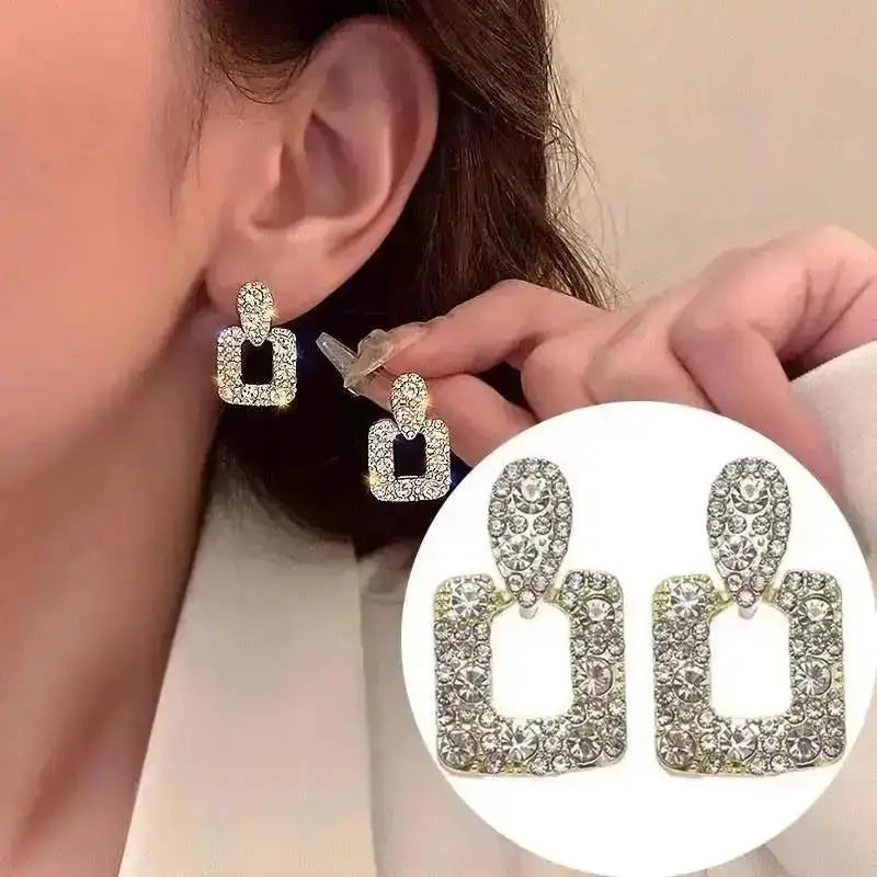 925 silver Korean fashion pearl tassel earrings for women featuring zircon accents and elegant pearl drops, trending luxury jewelry style