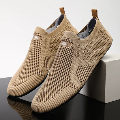 Men's blue four seasons casual shoes by BackupMyFilesNow.com, comfortable indoor and outdoor footwear, stylish and versatile.
