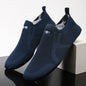 Men's blue four seasons casual shoes by BackupMyFilesNow.com, featuring comfortable indoor outdoor design and stylish footwear.