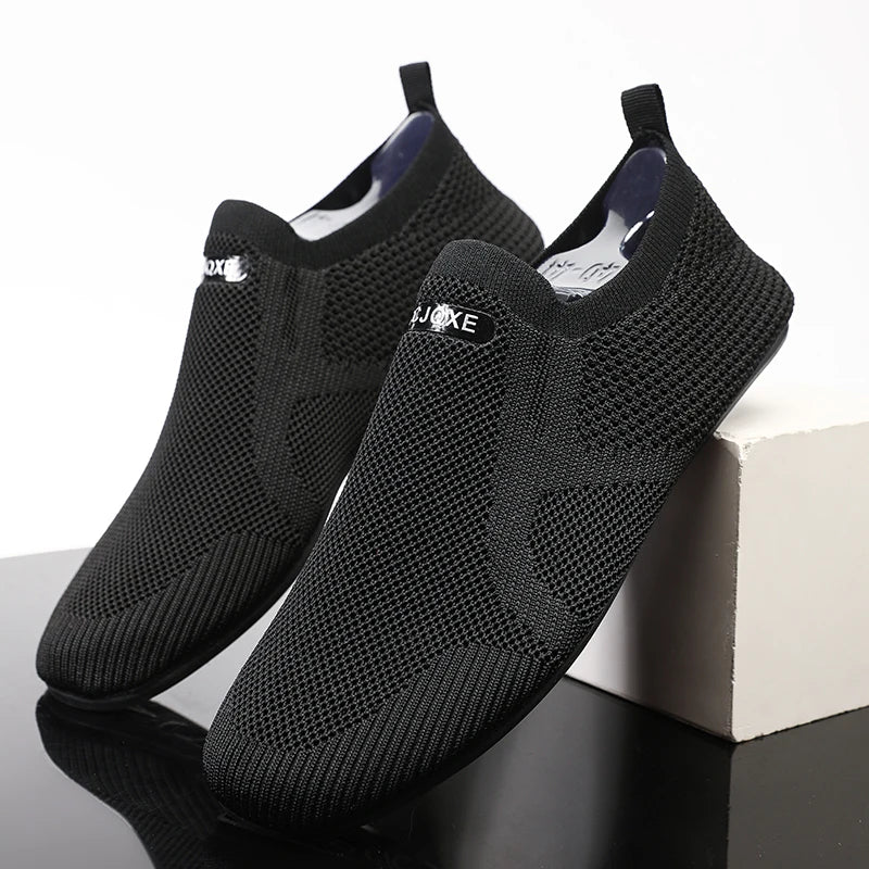 Men's Four Seasons casual shoes by BackupMyFilesNow.com in blue, featuring comfortable indoor and outdoor footwear design.