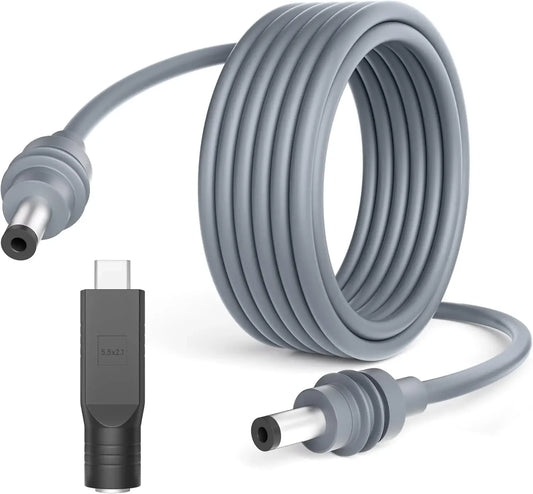 BackupMyFilesNow Starlink Mini DC to Type C power cable, waterproof outdoor 2/5M, with DC female to Type C male converter.