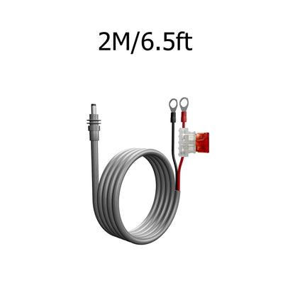 Starlink Mini power cable DIY wiring extension harness with waterproof DC plug, 18AWG fuse holder, automotive connectors, black color