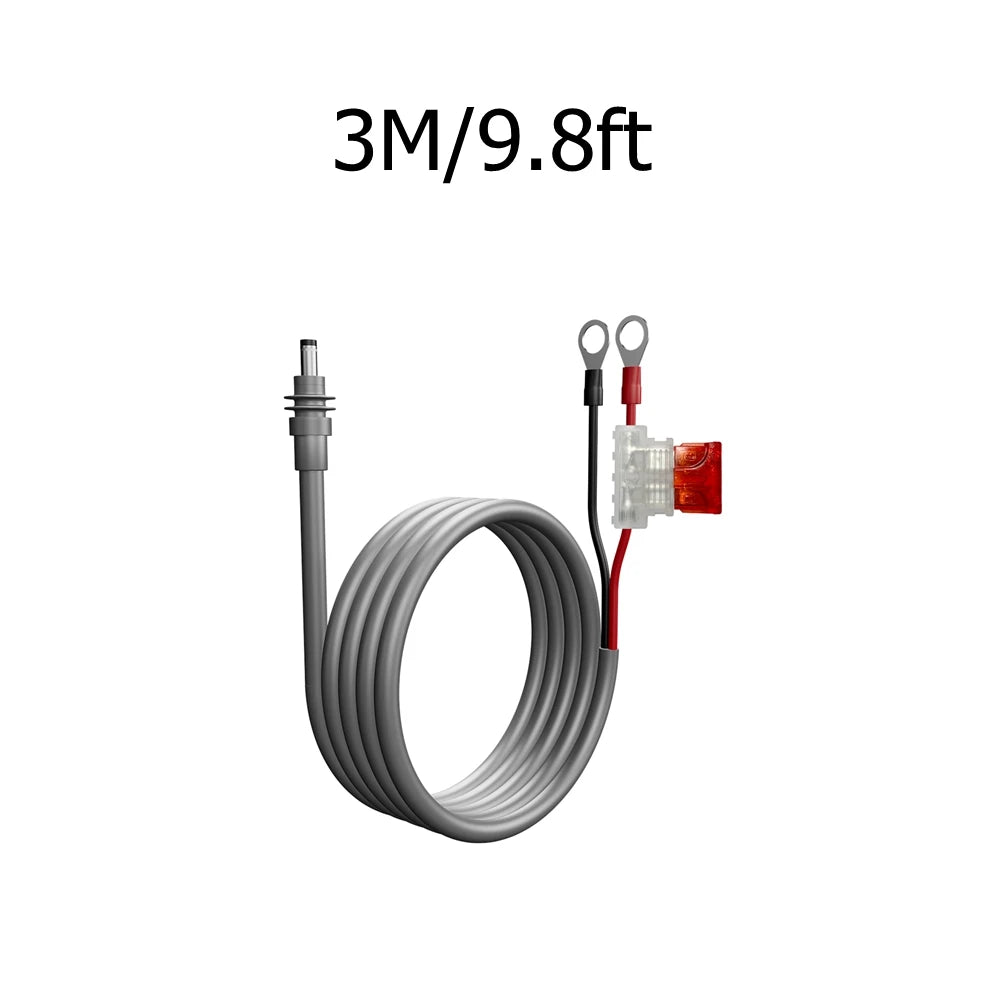 Starlink Mini power cable DIY wiring extension harness with 18AWG fuse holder and waterproof DC plug, by BACKUPMYFILESNOW.COM®