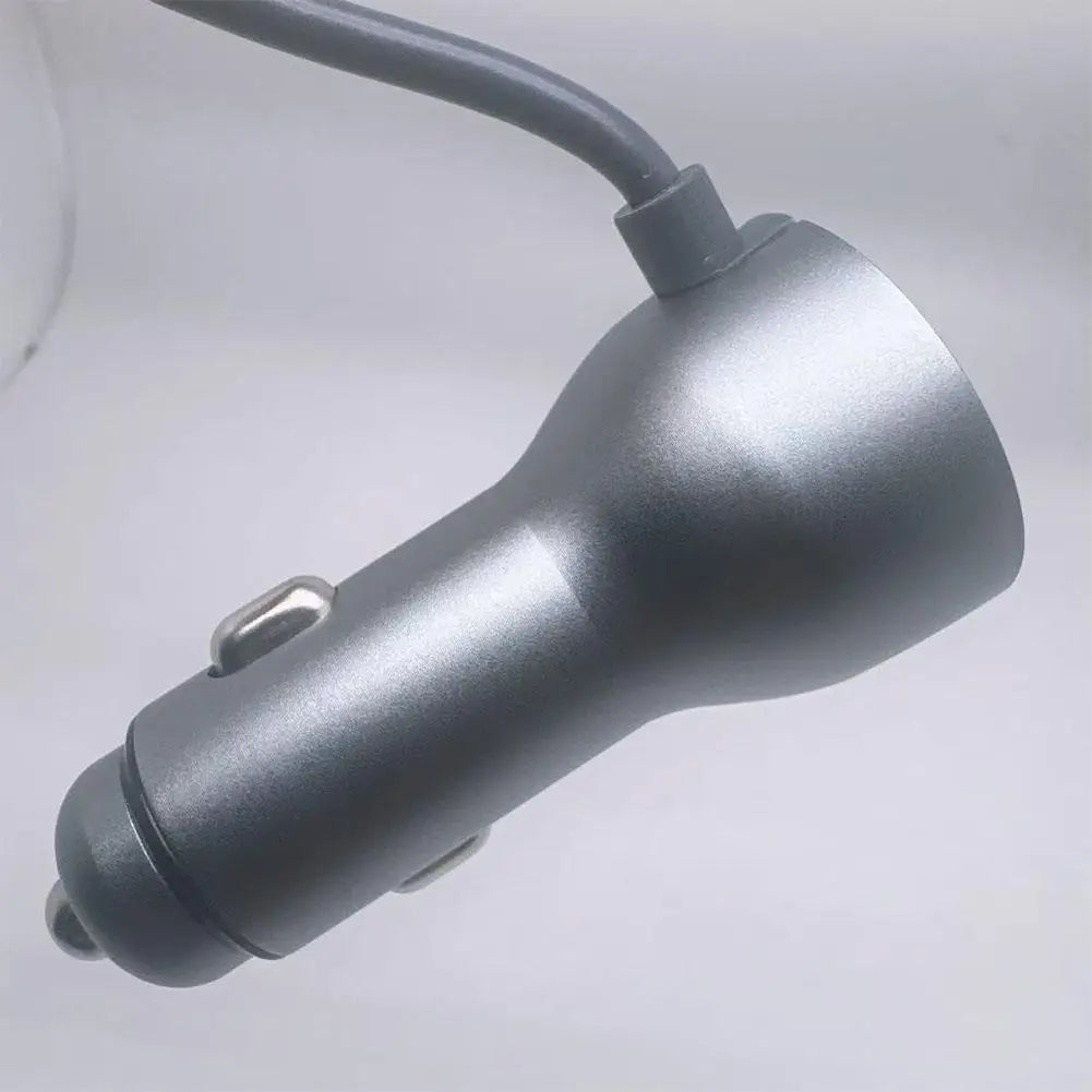 Starlink Mini 3-in-1 digital display car charger with USBA+C interface and DC power cable for in-vehicle charging.