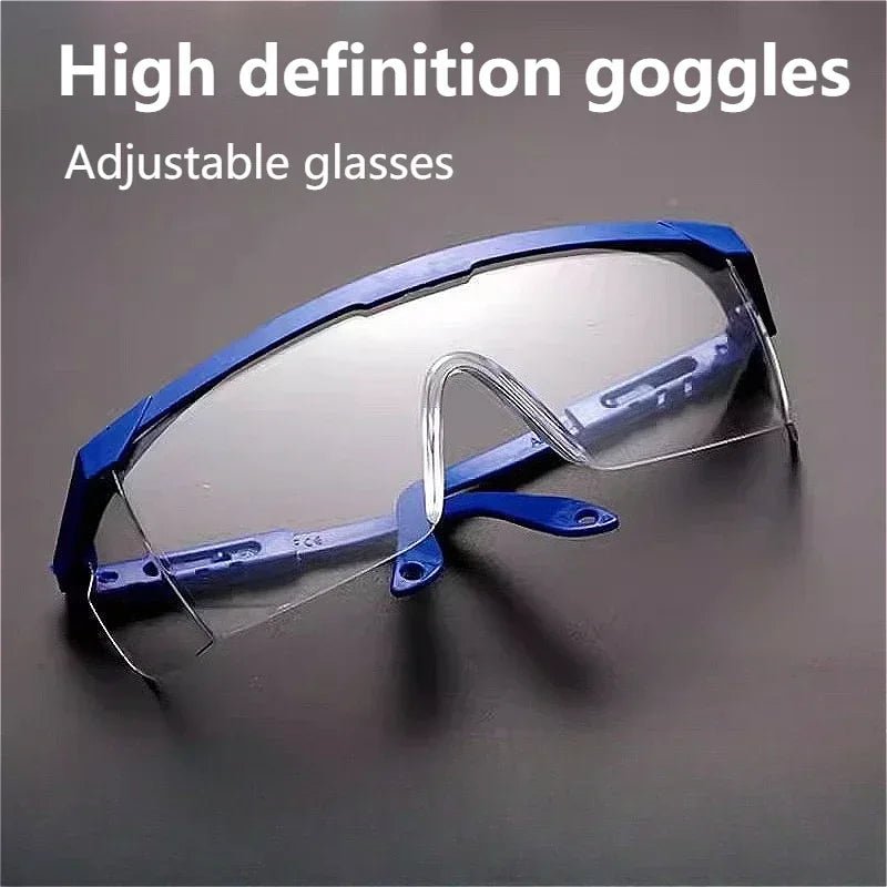 Set of 5 BACKUPMYFILESNOW.COM® work safety goggles with anti-splash, windproof, dustproof eye protection for cycling and industrial use.