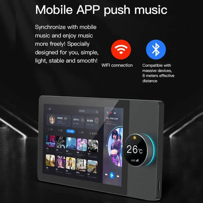 Tuya Smart Home 8-inch multifunctional control touch screen with background music host and ZigBee gateway for central home automation.