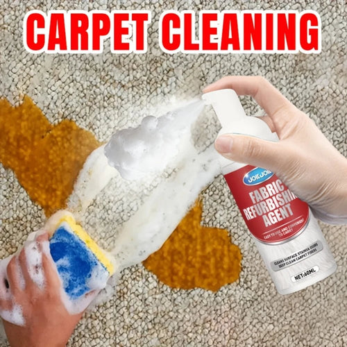 Professional fabric and upholstery cleaner spray in 60ml bottle, ideal for deep cleaning carpets, sofas, and car interiors.