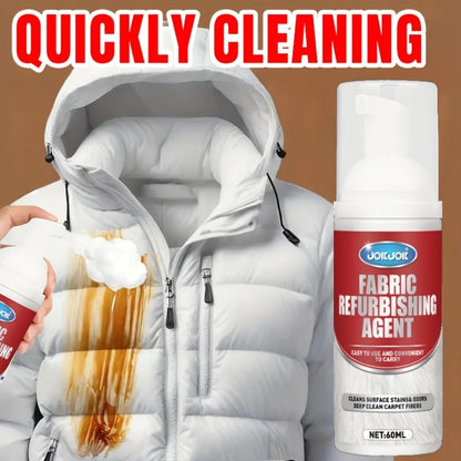 60ml professional fabric and upholstery cleaner spray by BACKUPMYFILESNOW.COM, designed for deep cleaning carpets, sofas, and car interiors.