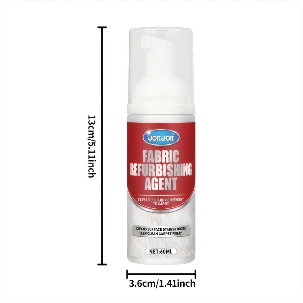 BackupMyFilesNow 60ml professional fabric and upholstery cleaner spray for carpets, sofas, and car interiors, removing stains.