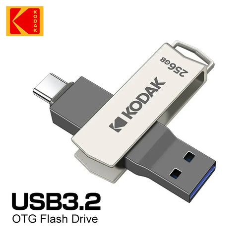 Silver BackupMyFilesNow K273 USB 3.2 Type C pendrive with metal U-disk design, available in 32GB to 256GB storage capacities.