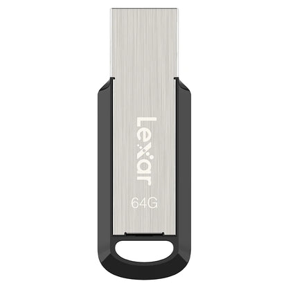 Lexar JumpDrive M400 Metal USB 3.2 Gen 1 flash drive in black, 64GB capacity, with key style for PC storage and data transfer.