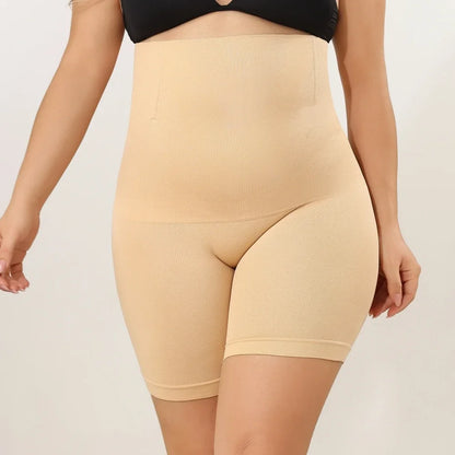 Black women's knitted high waist underwear shorts with soft, stretchy fabric for comfortable fit and everyday wear.