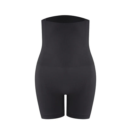 Black women's knitted high waist underwear shorts with a comfortable fit, designed for everyday wear and style.