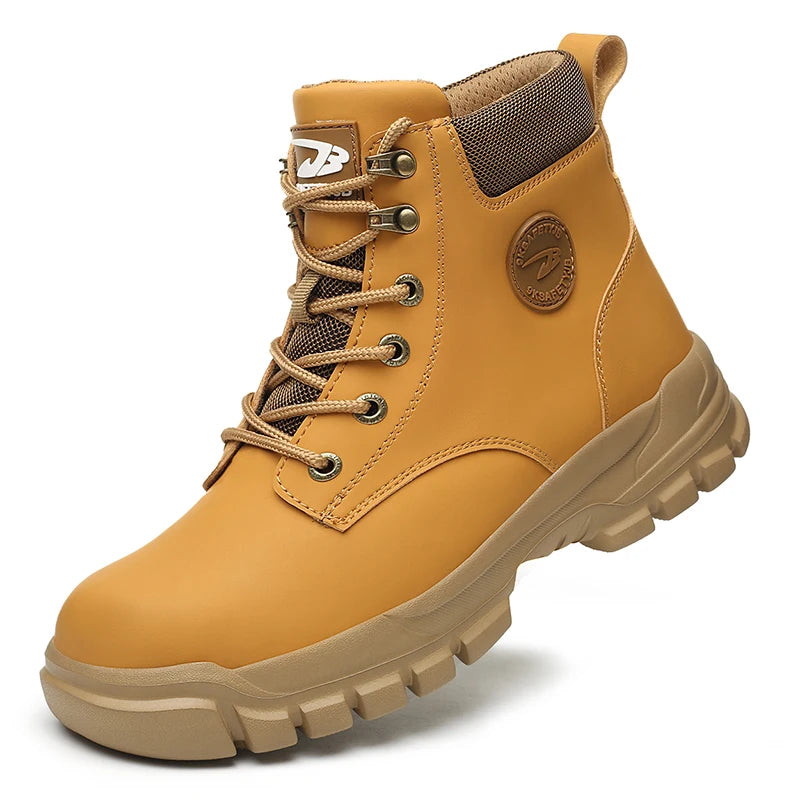 Lightweight black steel toe shoes for men and women, safety work sneakers with anti-smash steel toe protection and durable construction
