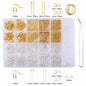 Jewelry making supplies kit with tools, earring charms, jewelry wires, and findings for DIY jewelry creation and repair.