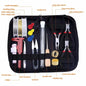 Jewelry making supplies kit with tools, earring charms, jewelry wires, and findings for DIY jewelry making and repair.