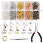 Jewelry making supplies kit including tools, earring charms, jewelry wires, and findings for jewelry making and repair.