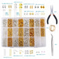 Jewelry making supplies kit with tools, earring charms, wires, and findings for jewelry creation and repair.